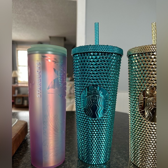 Starbucks Tumbler Set‎ - Iridescent, Teal, Gold, Green - Picture 3 of 3